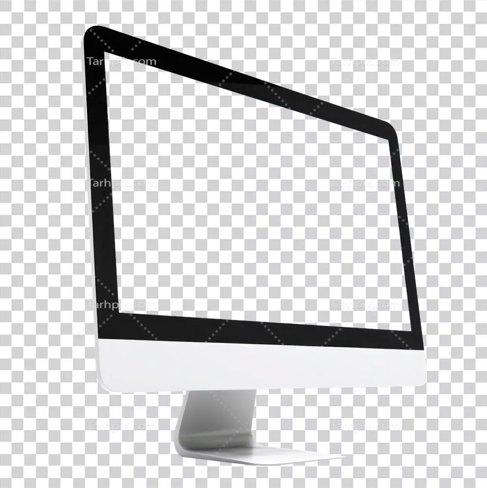 مانیتور کامپیوتری مدرن و شیک تولید شده با هوش مصنوعی که جدا شده است