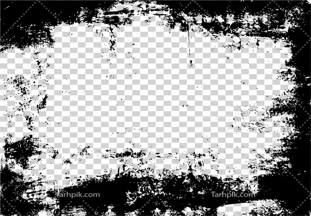 طرح انتزاعی حاشیه گرانج با بافت و پس‌زمینه شفاف برای گرافیک