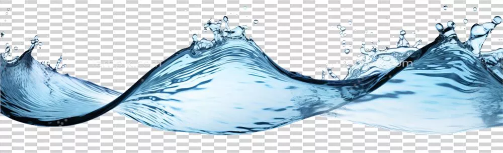 آبپاشی افقی تولید شده با هوش مصنوعی بر روی پس زمینه شفاف