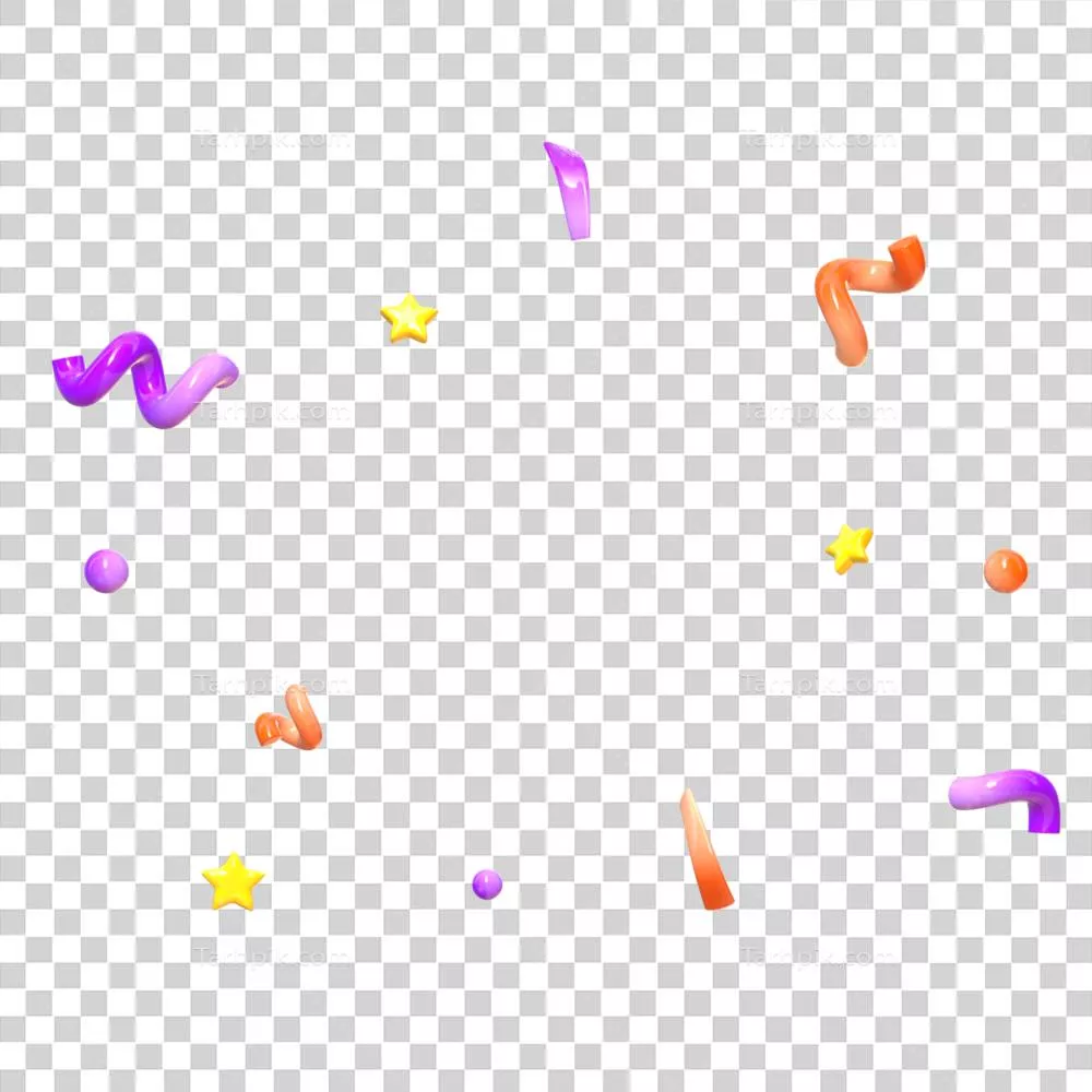 انفجار کنفیتی سه بعدی با افکت متن فانتزی و زیبا