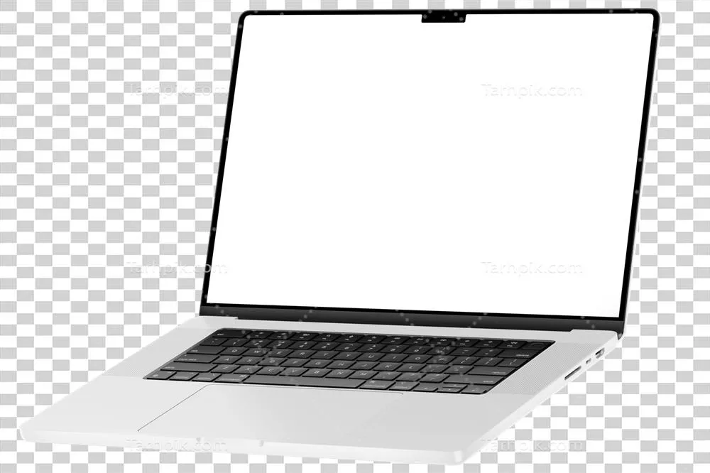 قالب موکاپ لپ تاپ به سبک ایزومتریک و بدون پس زمینه