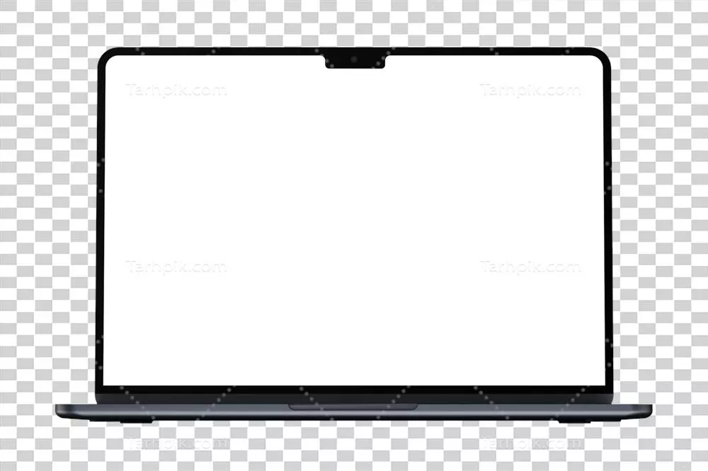 قالب بیپسزمینه برای موکاپ لپتاپ خاکستری از نمای جلو