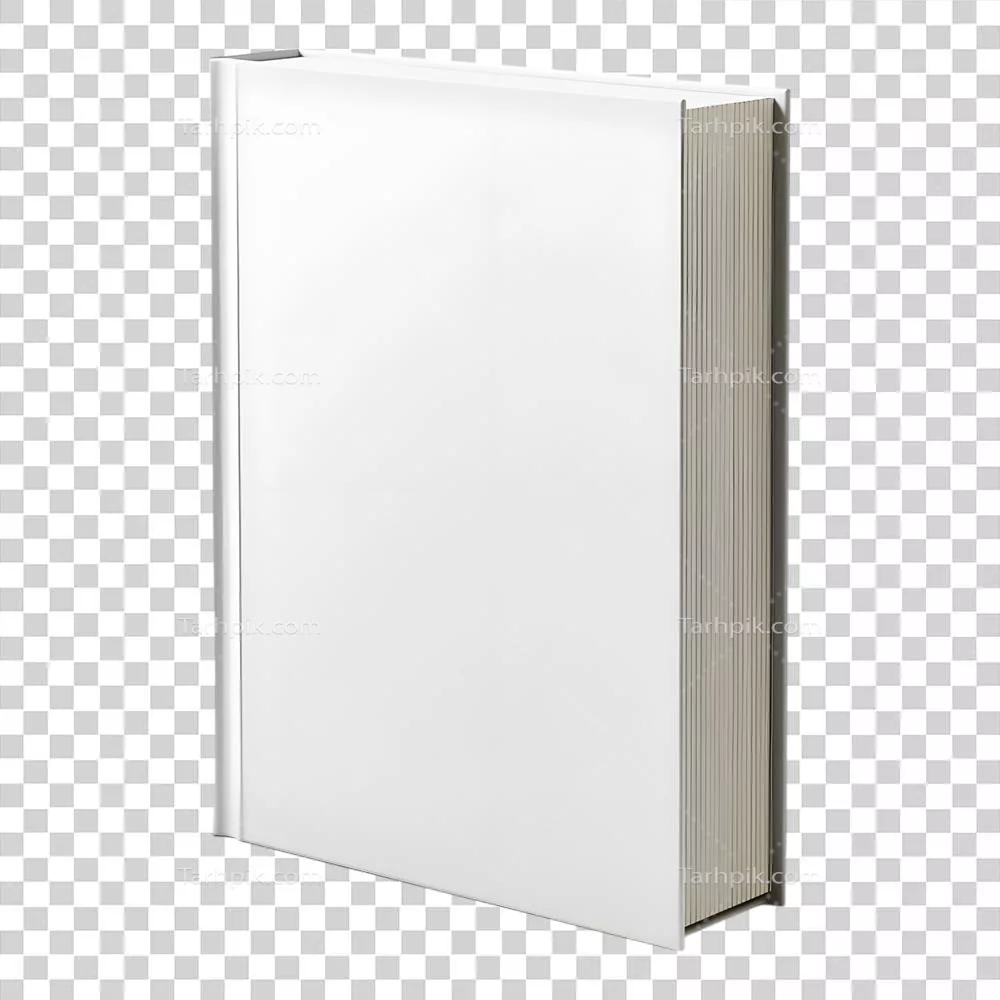 کتاب با رنگ یکنواخت برای شبیه‌سازی روی پس‌زمینه شفاف