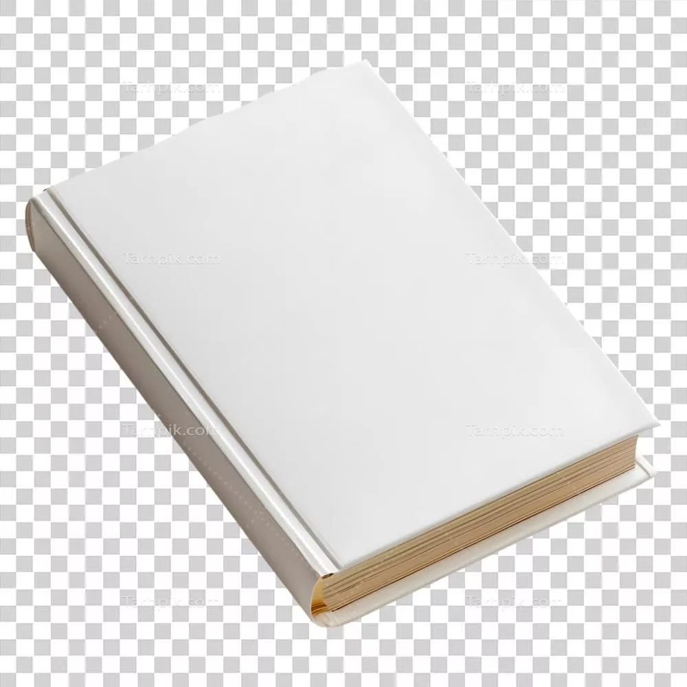 کتاب با رنگ یکنواخت برای موکاپ بر روی زمینه شفاف