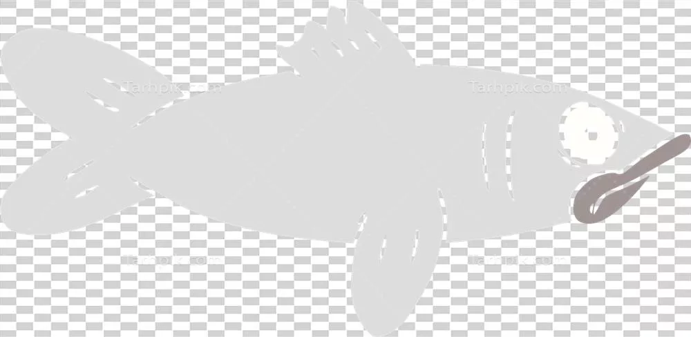 کارتون ماهی با سبک رنگ مسطح و طراحی خلاقانه