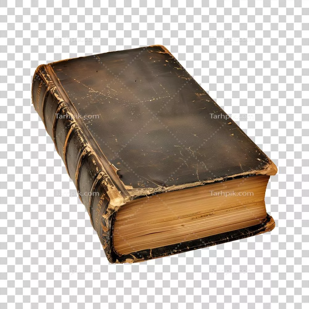کتابهای عتیقه قدیمی با پسزمینه شفاف و برش خورده