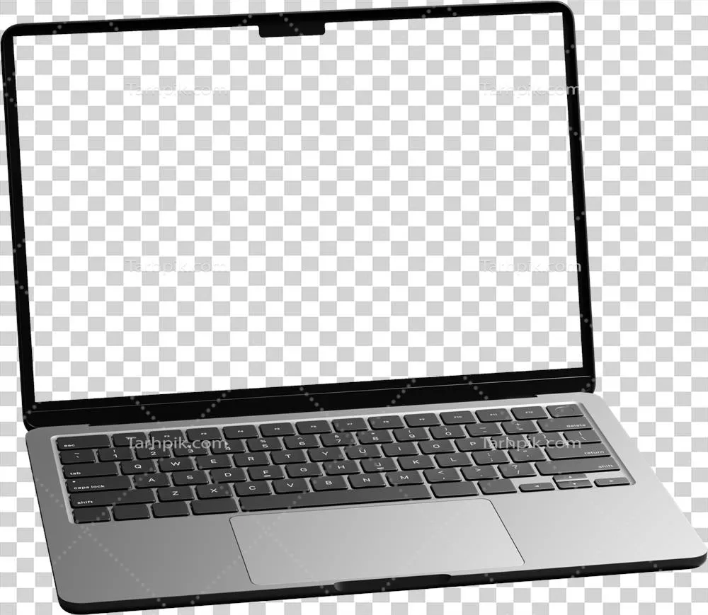 لپتاپ تنها با صفحه نمایش خالی در محیطی بدون وقفه و اشکال