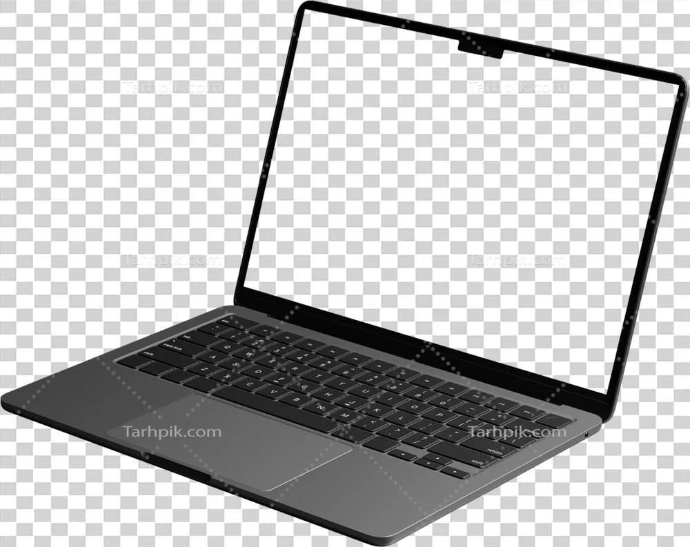 لپتاپ جداشده با صفحهنمایش خالی و بدون اطلاعات در آن