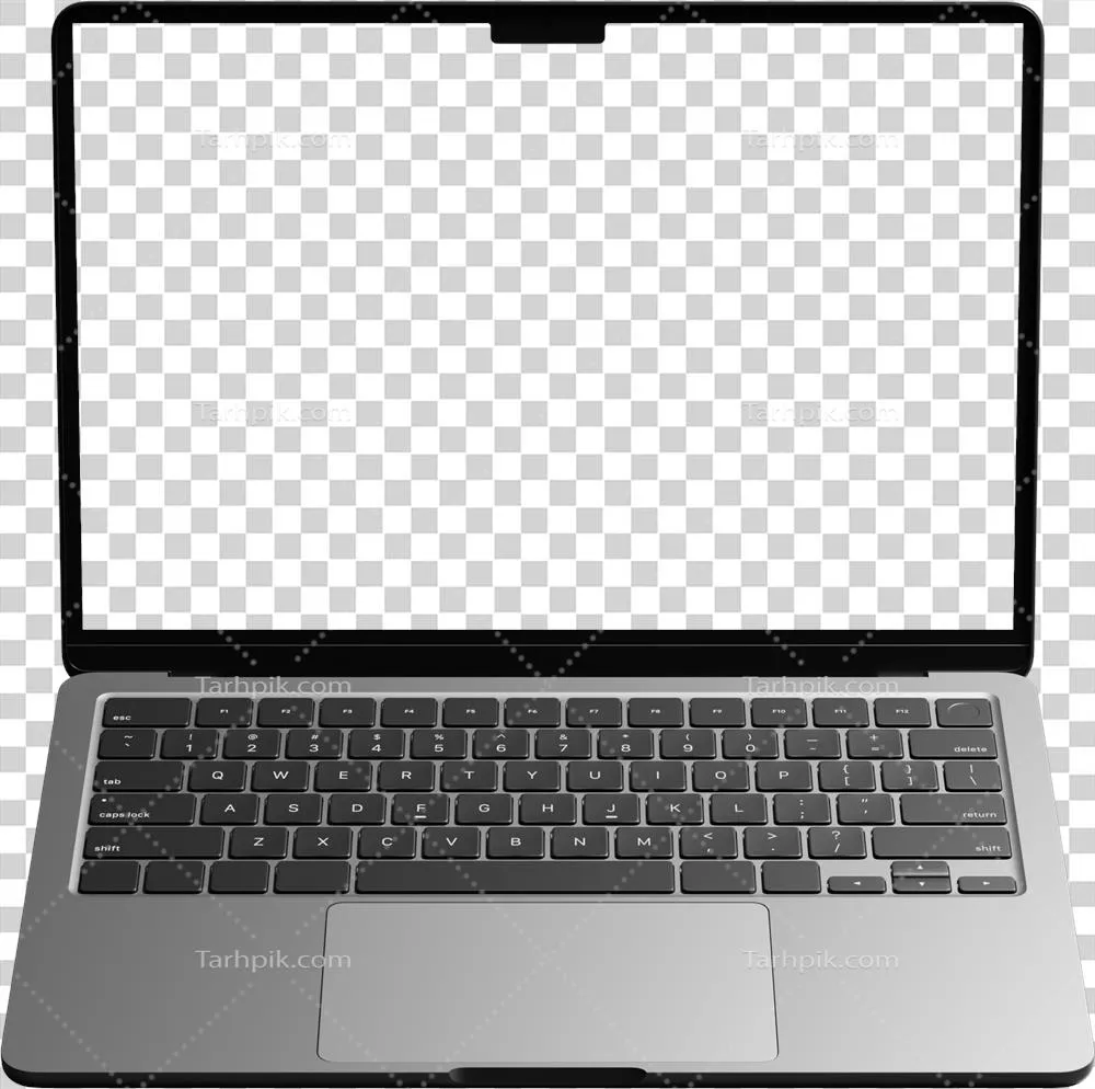 لپتاپ ایزوله با صفحهنمایش خالی در محیط باز