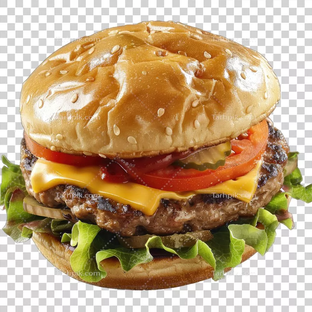 همبرگر با نان نرم و سبزیجات تازه؛ تجربه‌ای لذیذ و سالم