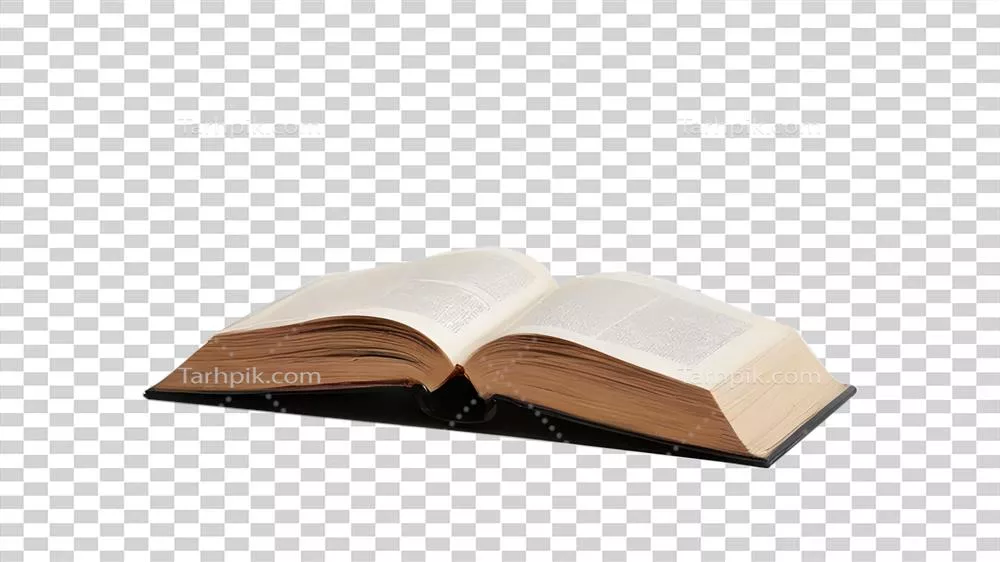 تصویر تولید شده از کتاب هایی که بر روی پس زمینه شفاف انباشته شده اند