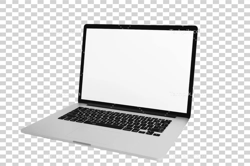 لپتاپ کامپیوتری با صفحهنمایش خالی و بدون سیگنال
