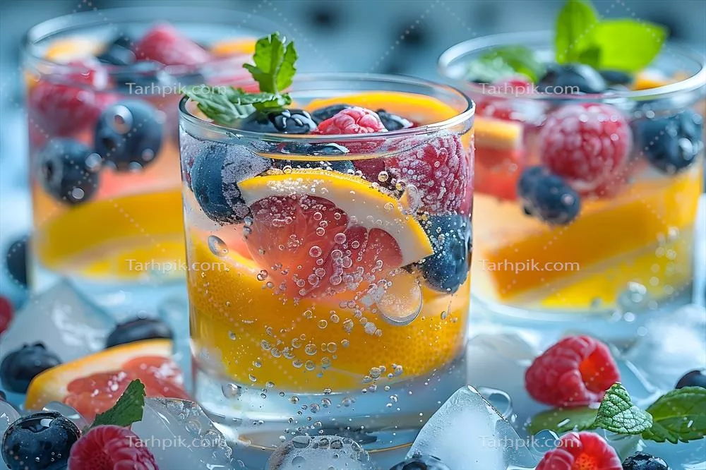 آب میوهای تابستانی با طعم مرکبات و توت، نوشیدنی ایدهآل برای سبک زندگی سالم