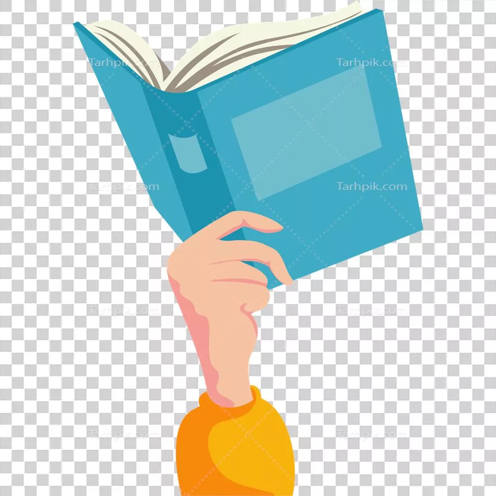 کتاب در دستان: تصویر زیبای کتابی با پس‌زمینه سیاه