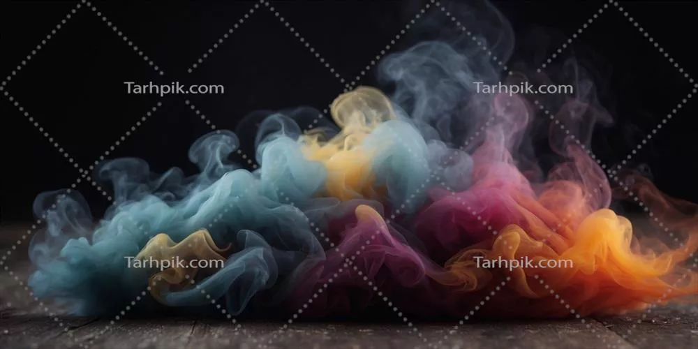 بخارات تیره و سیاه که از زمین برخاسته و بر زمینهای سیاه در حال حرکت است