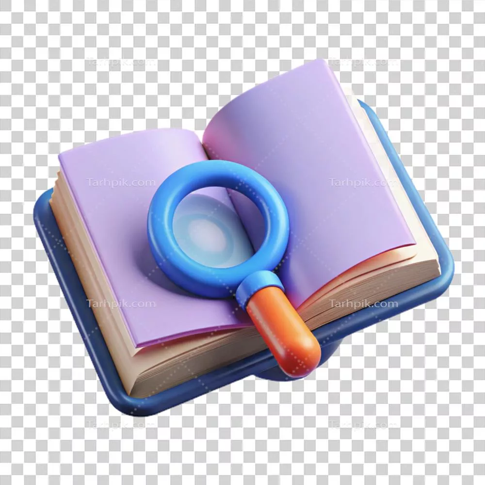 کتاب باز با ذره‌بین؛ بزرگ‌نمایی بر روی حروف و متن‌ها