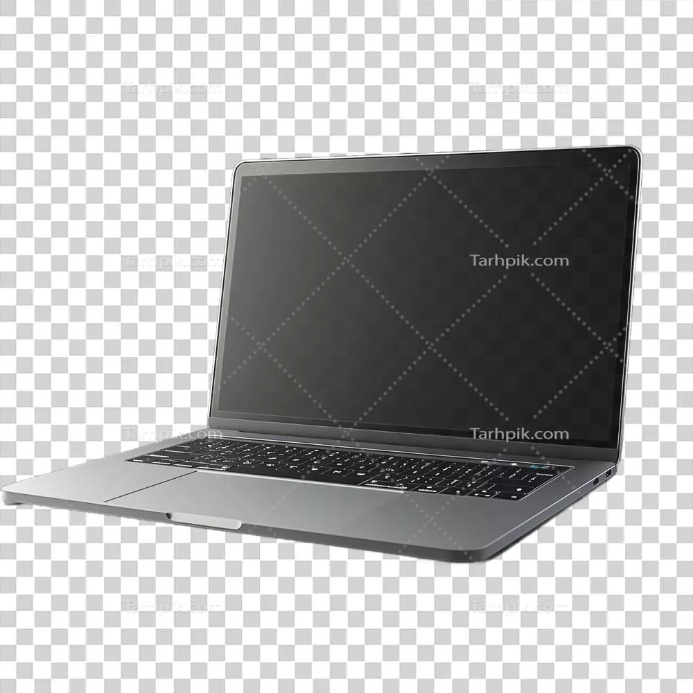 لپ‌تاپ باز با طراحی شیک و صفحه‌نمایش خالی مناسب برای تبلیغات تکنولوژی