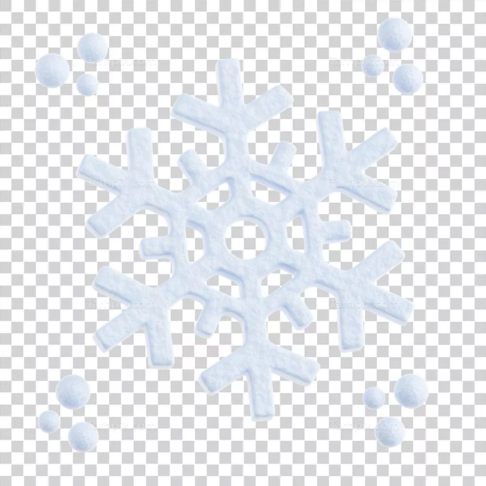 تصویر سه بعدی آیکون برفک‌ها برای طراحی‌های گرافیکی و دکوراسیون