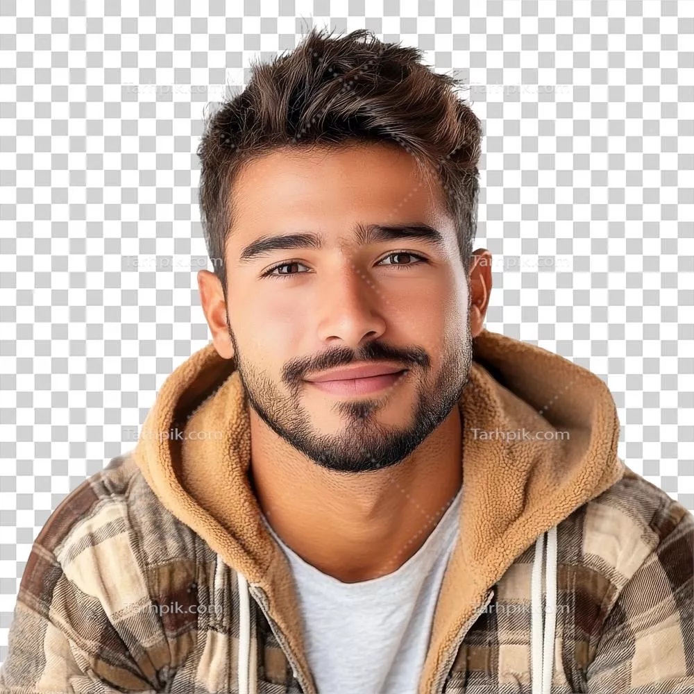 جوانی با لبخند گرم در یک محیط غیررسمی و صمیمی