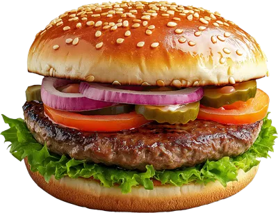 همبرگر جداسازی شده با کاهو و گوجهفرنگی - طعم دلپذیر و جذاب