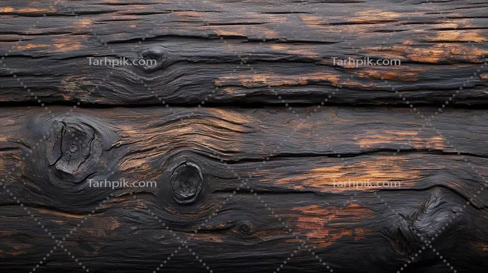 نمای نزدیک از یک پنل چوبی با پسزمینه سیاه