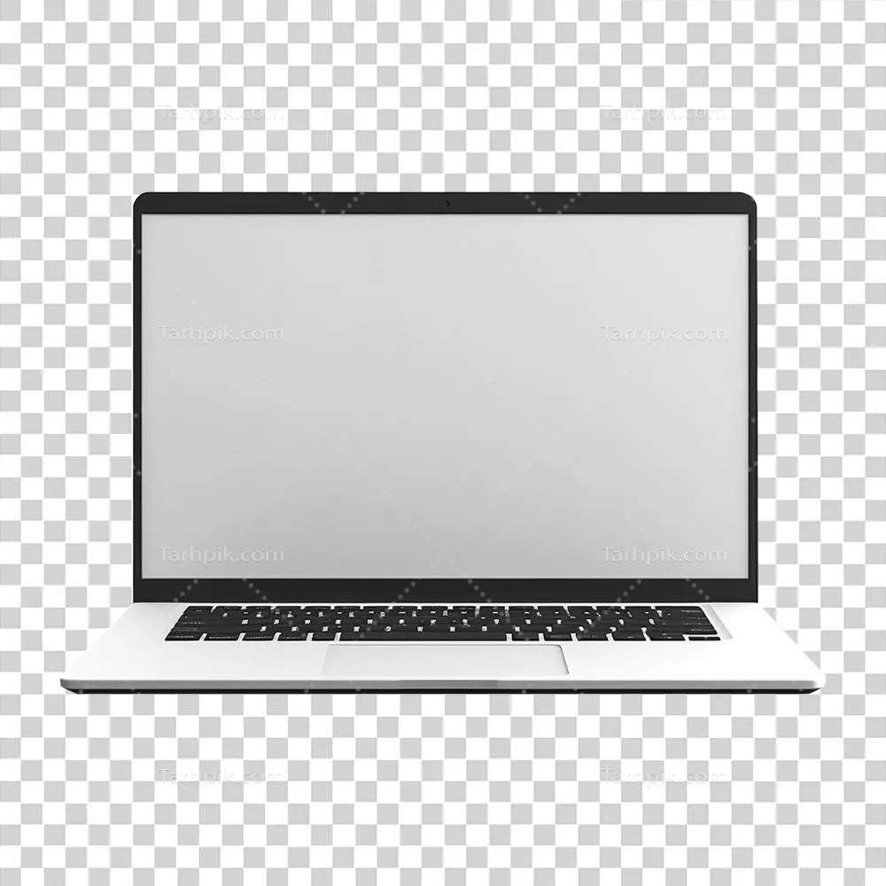 لپتاپ دیجیتال با فضای خالی برای شخصیسازی روی پسزمینه شفاف