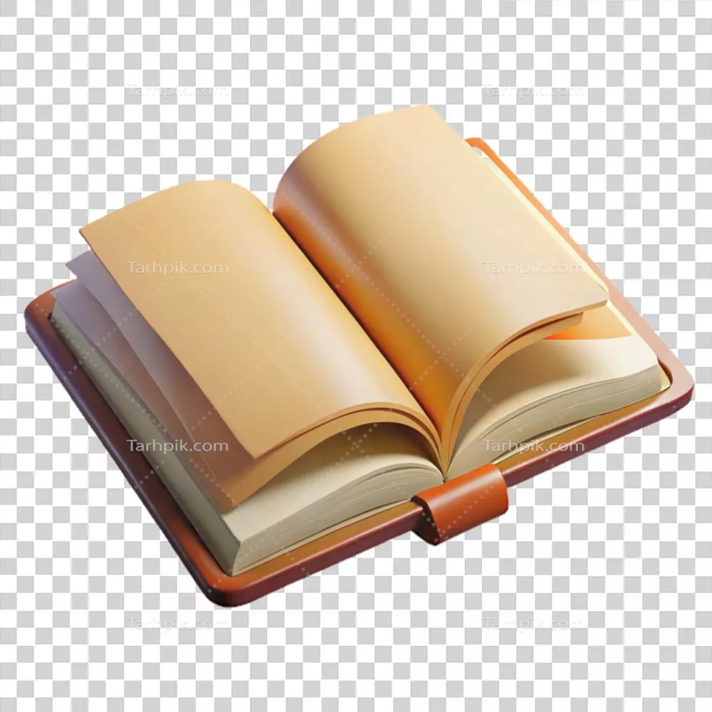 کتاب باز با صفحات خالی: تصویری زنده و کلاسیک با وضوح بالا