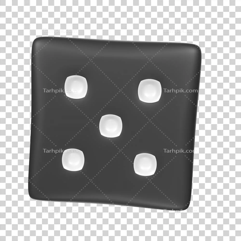 تاس های جدا شده بر روی پس زمینه شفاف با جذابیت بصری