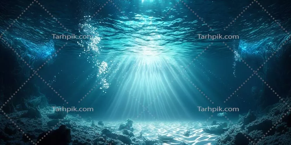 دریای زیر آب آبی با خلقیات هوش مصنوعی و زیباییهای بصری