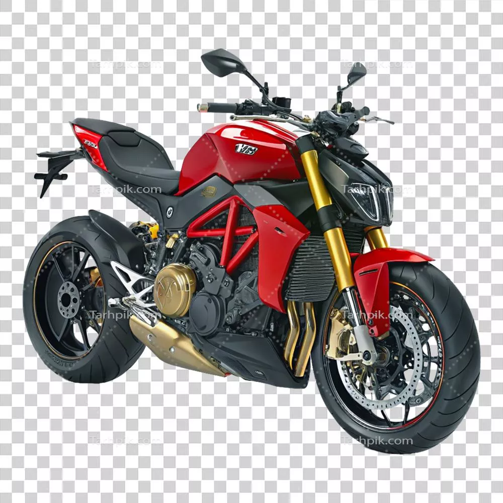 موتور اسپرت دوکاتی استریت فایتر با طراحی زیبا و رنگ قرمز جذاب