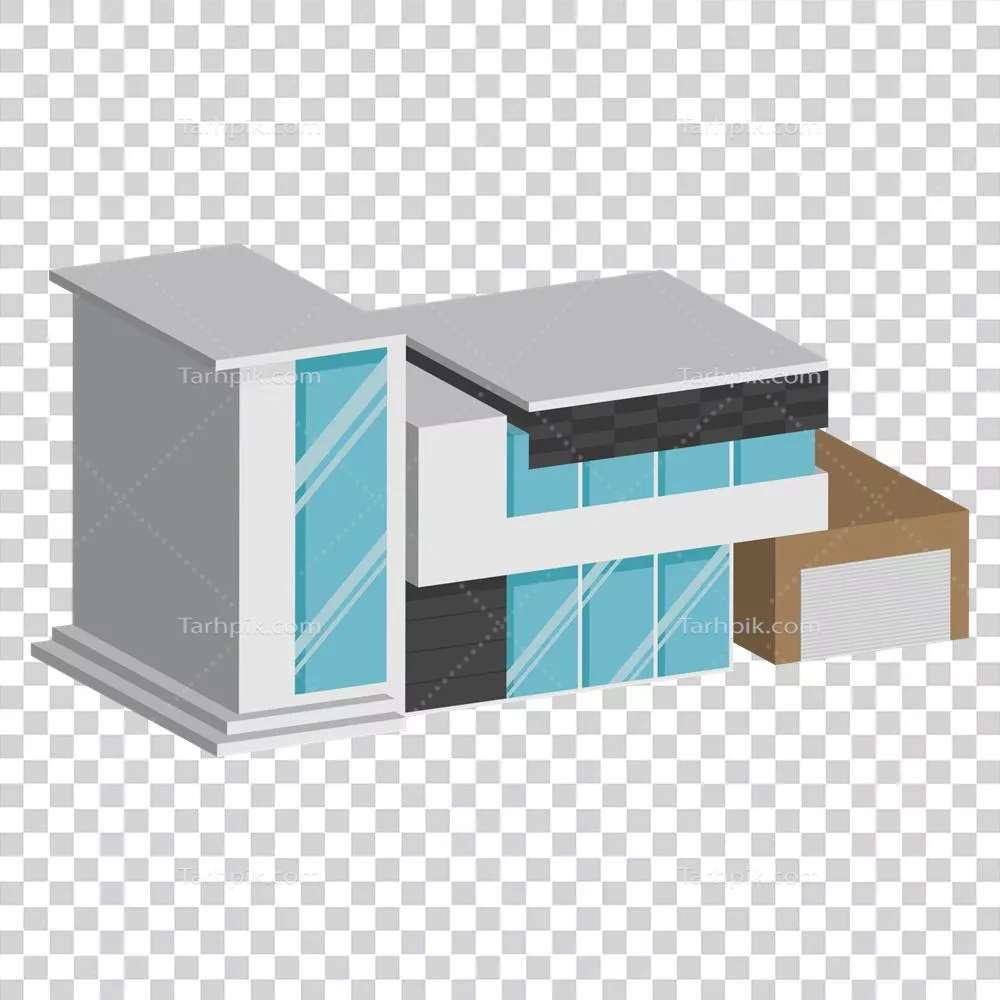 خانه مدرن سه بعدی: طراحی و معماری ساختمان ایزومتریک امروزی