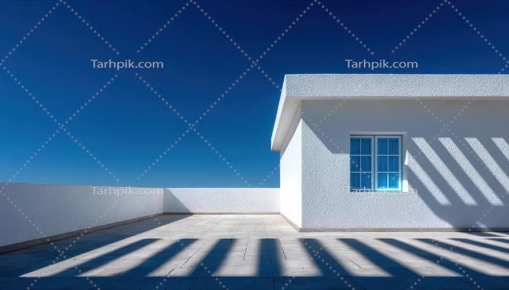 سایههای مینیمالیستی در روزهای آفتابی از معماری مدرن با هندسه تمیز