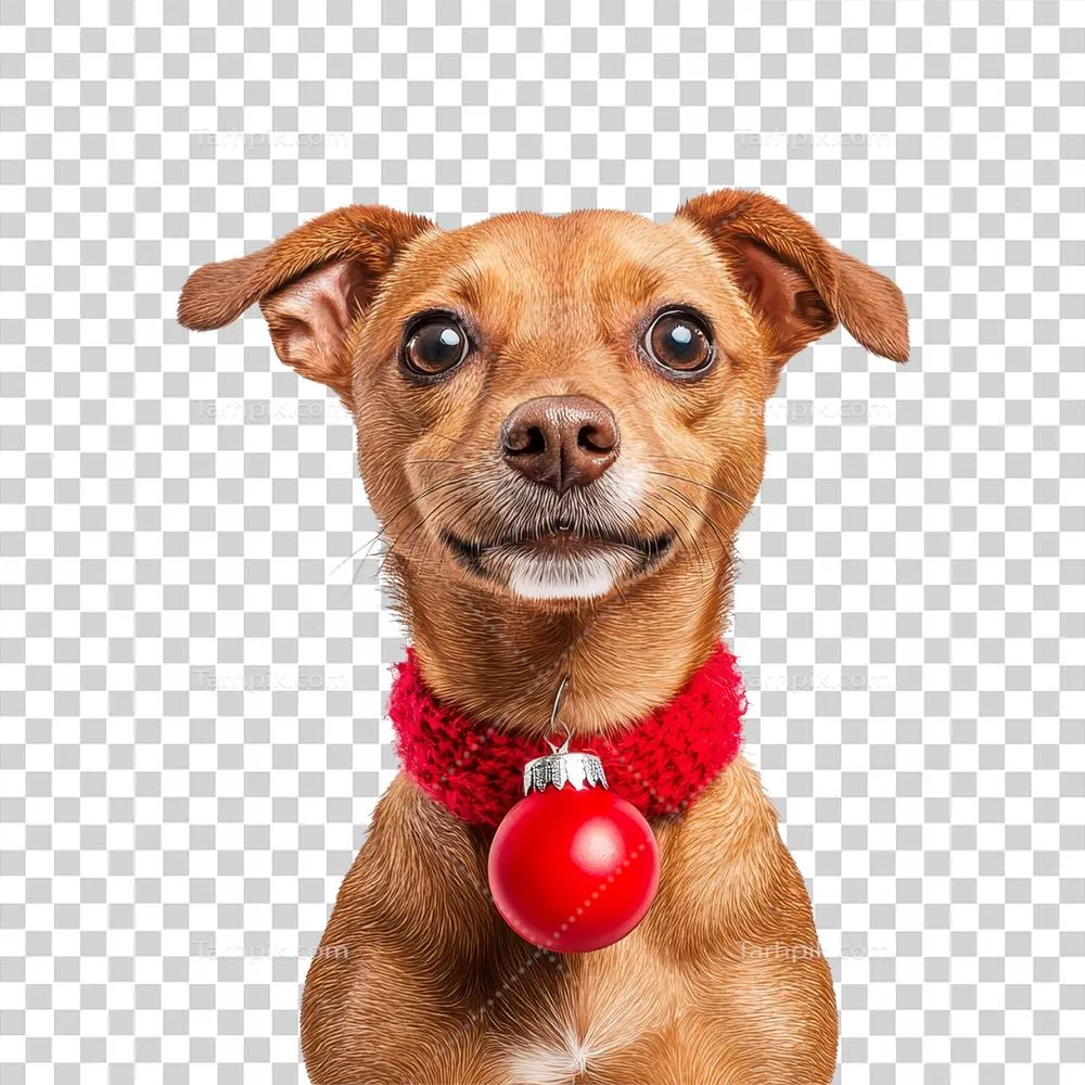 سگ بازیگوش با زینت کریسمس در فضایی داخلی و دلنشین