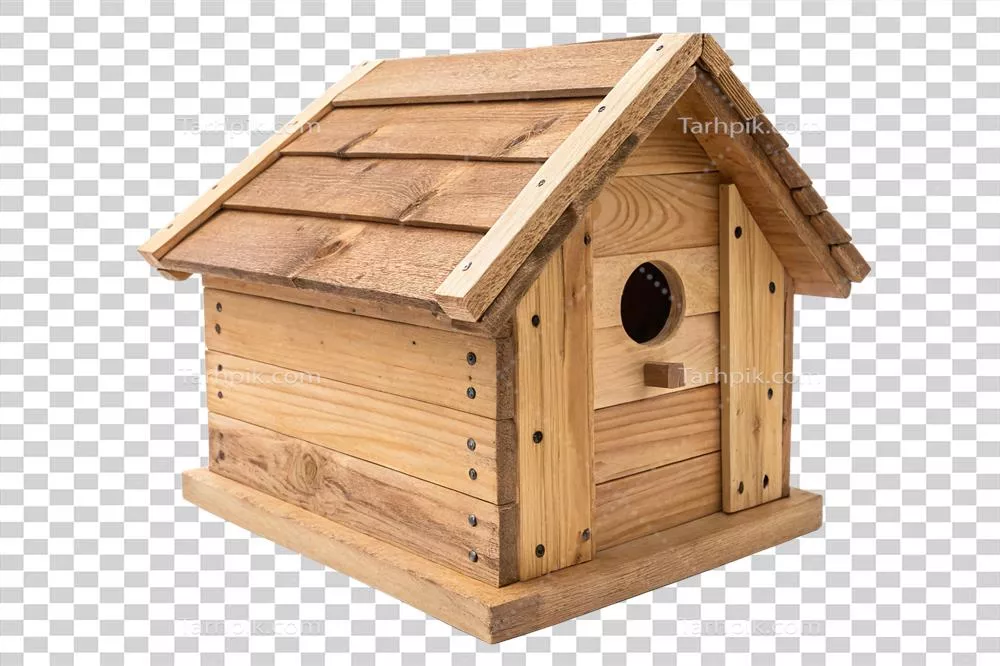 خانه پرندگان چوبی با طراحی کلاسیک مناسب دکوراسیون باغ و سکونت حیوانات خانگی