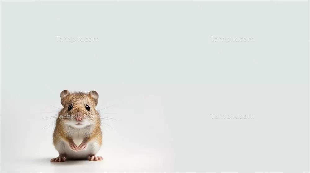 تولید تصویر یک حیوان خانگی کوچک و بامزه بر روی پسزمینه سفید