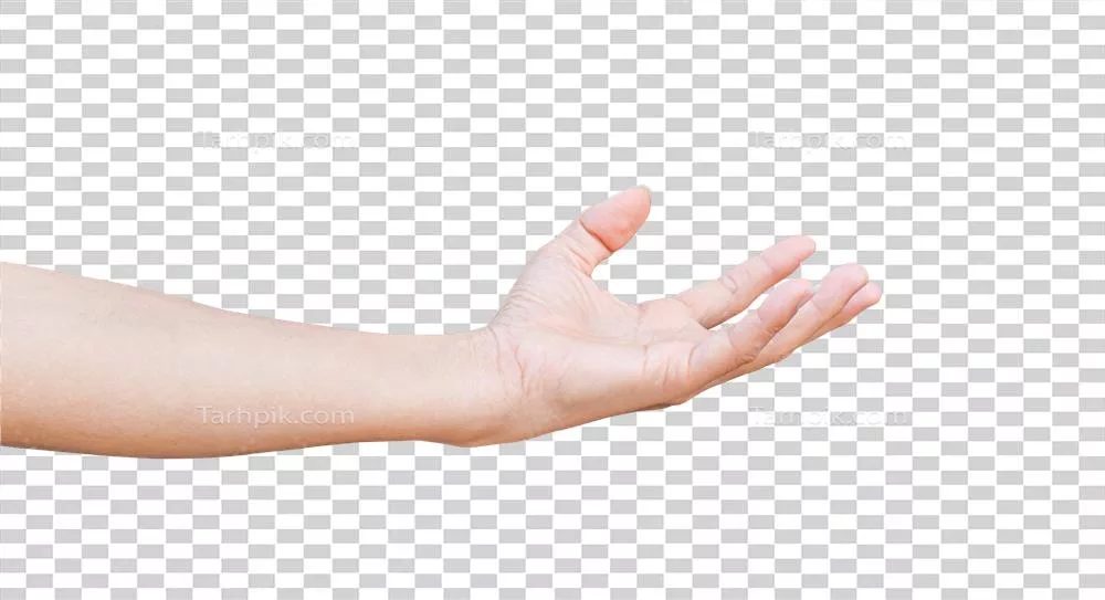 حرکات دست مردانه جدا شده بر روی پس زمینه سفید