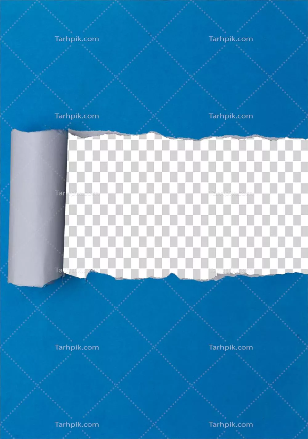 کاغذ آبی کلاسیک و پاره با فضای خالی سفید برای نوشتن پیام شما