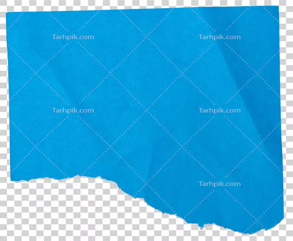 کاغذ آبی روشن پاره شده با فضای خالی سفید برای پیام شما
