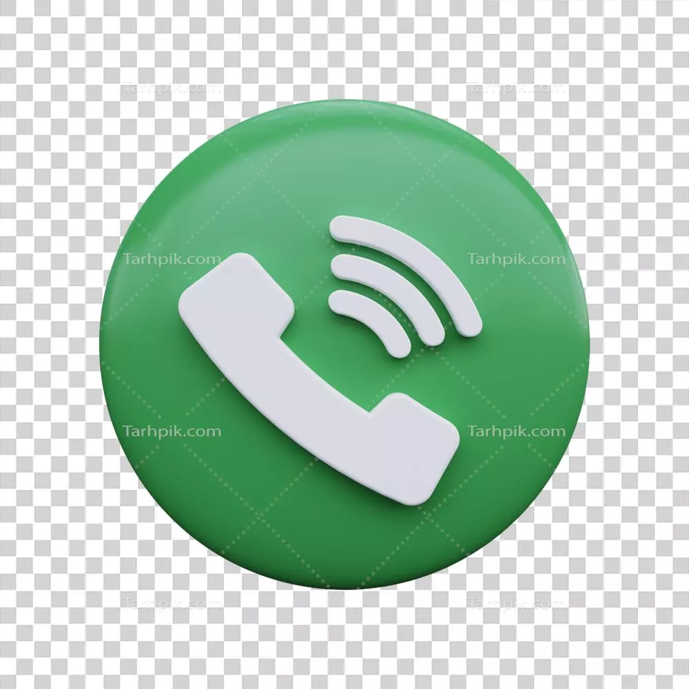 آیکون تماس تلفنی با حباب سخن - رندر سه بعدی با کیفیت بالا