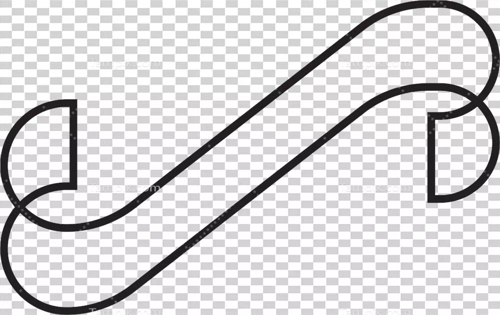 تصویر لوگوی ابتدایی با طراحی شیک و مینیمالیستی به شکل روبان تا شده