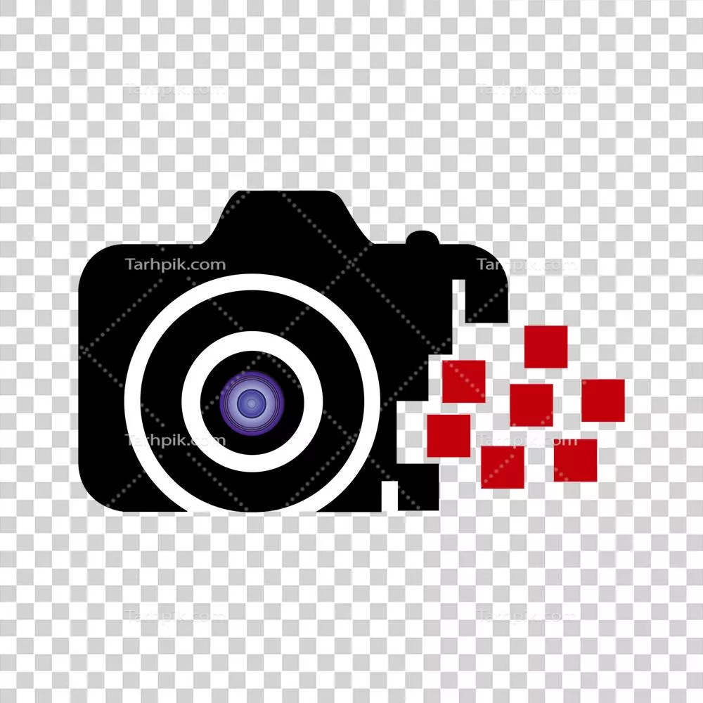 تصویر دوربین فلت استایل با پس زمینه شفاف و بدون نمایه