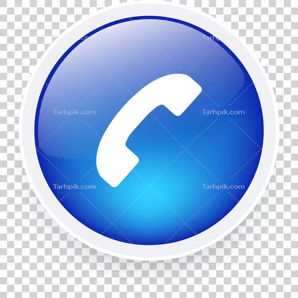 آیکون تماس تلفنی در سبک طراحی واقع‌گرایانه با نمادهای تلفن