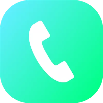 نماد تلفن و تماس - طراحی متریال و سبک مسطح