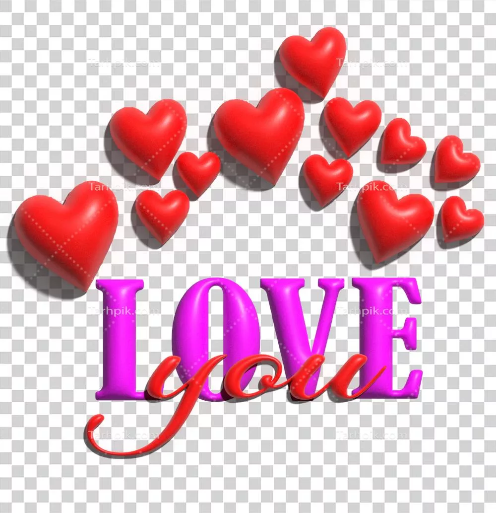 طرح زیبای نوشتاری عشق با قلبی دوست‌داشتنی برای روز ولنتاین