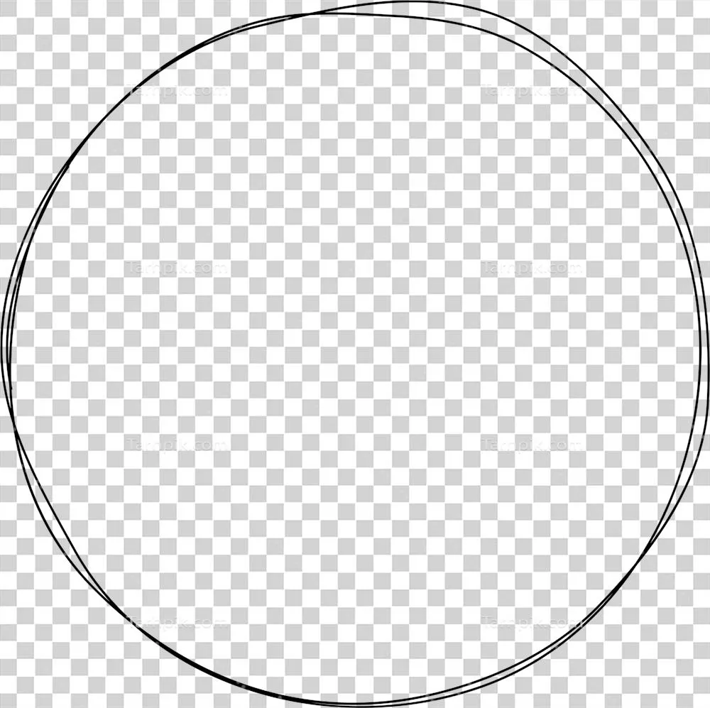 تصویر کلیپآرت دایرهای هایلایت شده با نقاشی دستی و رنگهای جذاب