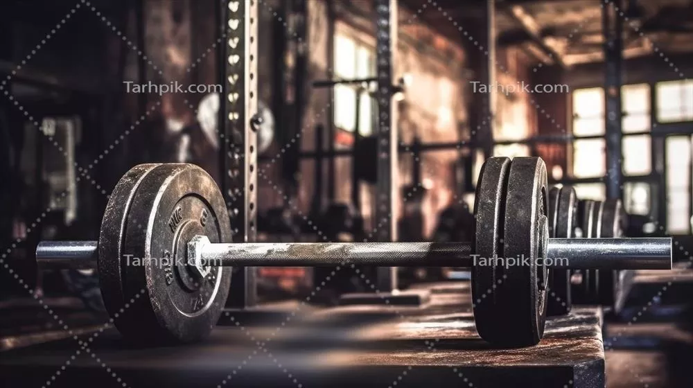 اضافه کردن وزنه‌ها در کنار هالتر در یک باشگاهfitness با هوش مصنوعی تولیدی