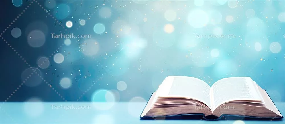 کتابی باز بر روی میزی که با فناوری هوش مصنوعی مولد ساخته شده است