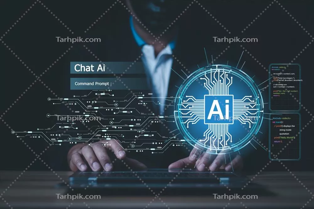 گفتگوی کارآفرین با هوش مصنوعی؛ مردی که با تکنولوژی و ربات هوشمند تعامل میکند