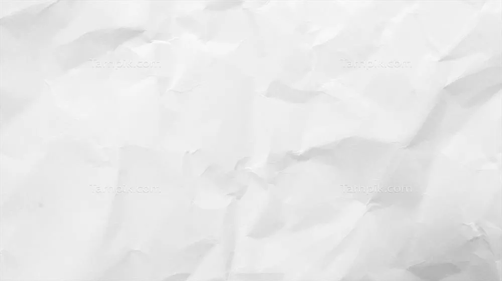 پسزمینه بافت کاغذ سفید مچاله شده و شکل انتزاعی برای متن