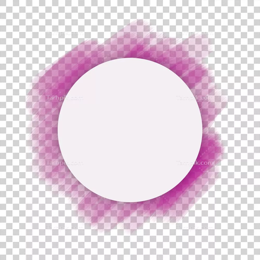 قاب دایرهای آبرنگی با طراحی قلموی هنری و زیبا